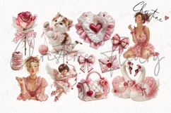 Romantic Valentine Clipart Bundle - 81 Elements Product Image 4