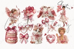 Romantic Valentine Clipart Bundle - 81 Elements Product Image 5