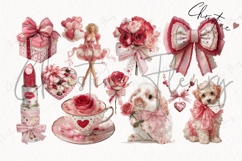 Romantic Valentine Clipart Bundle - 81 Elements Product Image 6