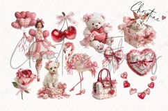Romantic Valentine Clipart Bundle - 81 Elements Product Image 9