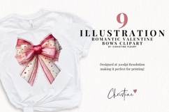 Romantic Valentine Bows Clipart Bundle Product Image 2