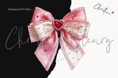 Romantic Valentine Bows Clipart Bundle Product Image 3