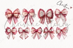 Romantic Valentine Bows Clipart Bundle Product Image 4