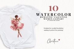 Romantic Valentine Women Clipart Bundle Product Image 2