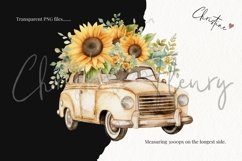Rustic Watercolor Sunflower Wedding Product Image 3