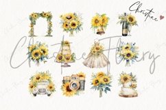 Rustic Watercolor Sunflower Wedding Product Image 5