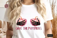 Save the Pumpkins PNG, Breast Cancer Awareness Sublimation Product Image 3