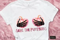 Save the Pumpkins PNG, Breast Cancer Awareness Sublimation Product Image 4