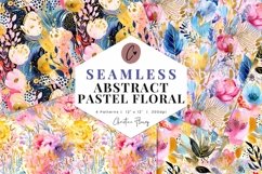 Abstract Pastel Floral Mini Pack, Seamless Spring Patterns Product Image 1