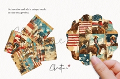 Seamless American Cowgirl Digital Paper Product Image 3