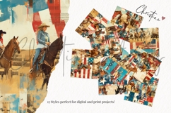 Seamless American Cowgirl Digital Paper Product Image 4