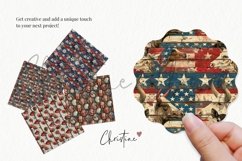 Seamless Rustic Cottagecore 4th Of July Digital Paper Product Image 3