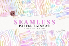 Seamless Pastel Rainbow Digital Paper Product Image 1