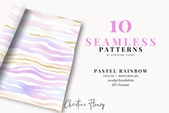 Seamless Pastel Rainbow Digital Paper Product Image 2