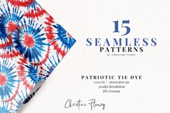 Seamless Patriotic Tie Dye Digital Paper Product Image 2