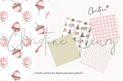 Seamless Pink Camping Digital Paper | Camping PNG Product Image 3