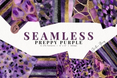 Seamless Preppy Purple Digital Paper Product Image 1