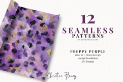 Seamless Preppy Purple Digital Paper Product Image 2