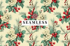 Seamless Vintage Holly Background Product Image 1