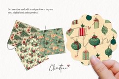 Vintage Christmas Digital Paper Mini Pack Product Image 3
