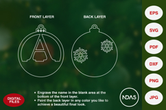 A to Z Serif Alphabet Christmas Ornament SVG Degital File Product Image 3