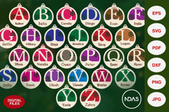 A to Z Serif Alphabet Christmas Ornament SVG Degital File Product Image 4