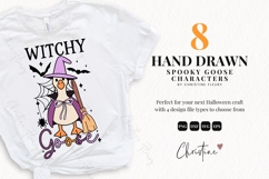 Hand Drawn Spooky Goose Clipart Bundle | Halloween PNG SVG Product Image 2