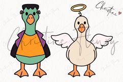 Hand Drawn Spooky Goose Clipart Bundle | Halloween PNG SVG Product Image 7
