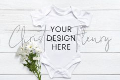 Daisy Baby Bodysuit Mockup - Spring Mockup Product Image 3