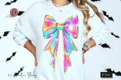Iridescent Coquette Bow PNG | Halloween PNG Product Image 1