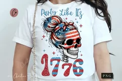 Party like It's 1776 Skeleton Patriotic PNG | 4th Of July Product Image 1