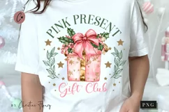 Pink Present Gift Club PNG | Christmas PNG Product Image 1