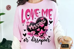 Love Me Or Disappear Funny PNG | Crazy Girlfriend PNG Product Image 1