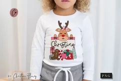 Reindeer Christmas Name Holder PNG | Christmas Sublimation Product Image 2