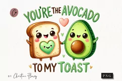 Avocado To My Toast Funny Valentine Png Product Image 1