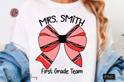 Red Crayon Coquette Bow PNG | Back To School PNG Product Image 1