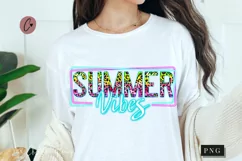 Neon Retro Summer Vibes PNG | Summer PNG Product Image 2