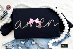 Coquette Pearl Amen PNG Design | Christian Png Product Image 1