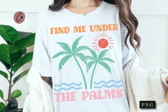 Find Me Under The Palms PNG | Summer PNG Product Image 1