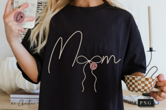 Coquette Pearl Mom PNG Design | Mothers Day PNG Product Image 1