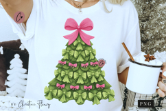Coquette Bow Christmas Tree PNG Product Image 1