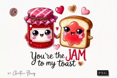 Jam To My Toast Funny Valentine Png Product Image 1