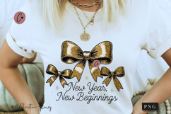 Faux Embroidery Happy New Years PNG - 4 Designs Product Image 4