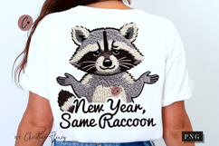 New Year Funny Raccoon PNG - 4 Designs Product Image 3