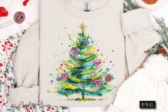 Brush Stroke Christmas Tree PNG Product Image 1