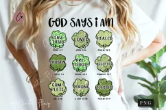 Shamrock God Says I Am PNG | St Patrick's PNG Product Image 1