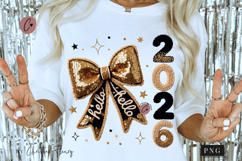 Coquette Golden New Year PNG - 4 Designs Product Image 3