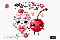 Cherry To My Sundae Funny Valentine Png Product Image 1