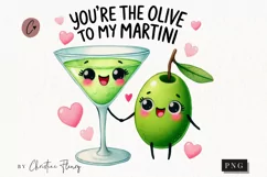 Olive To My Martini Funny Valentine Png Product Image 1