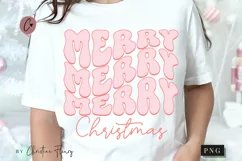 Pink Merry Christmas PNG | Christmas PNG Product Image 1